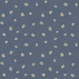 Seabrook Hubble Dots Metallic Blue And Silver Wallpaper
