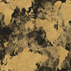 Seabrook Galileo Faux Metallic Gold And Ebony Wallpaper