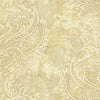 Seabrook Newton Damask Metallic Gold And Off-White Wallpaper