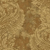 Seabrook Newton Damask Tan And Gold Wallpaper