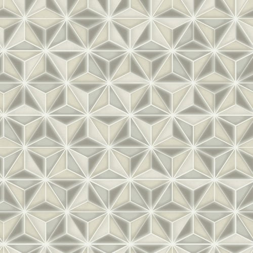 Seabrook Einstein Geometric Metallic Gold And Metallic Silver Wallpaper