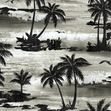 Seabrook Moseley Palm Trees Black And Grey Wallpaper