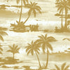 Seabrook Moseley Palm Trees Off-White And Gold Wallpaper