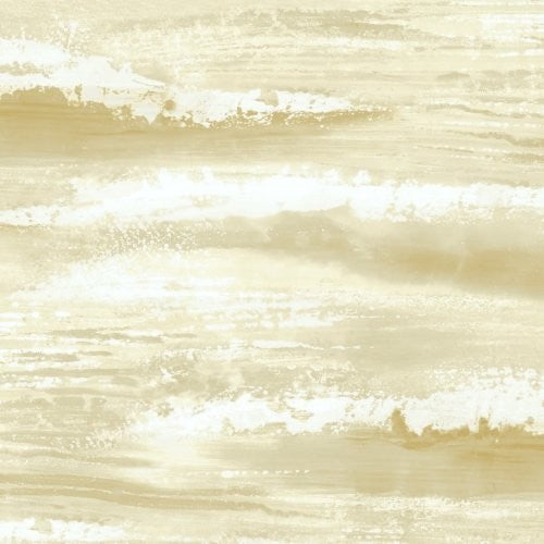 Seabrook Moseley Waves Metallic Gold And Off-White Wallpaper