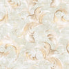 Seabrook Cousteau Acanthus Leaves Soft Green, Beige, And Gold Wallpaper
