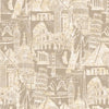 Seabrook Vespucci Scenic Antique Gold And Cream Wallpaper
