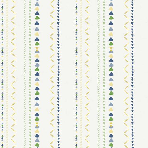 Seabrook Volcano Stripe Green, Gold, And Blue Wallpaper