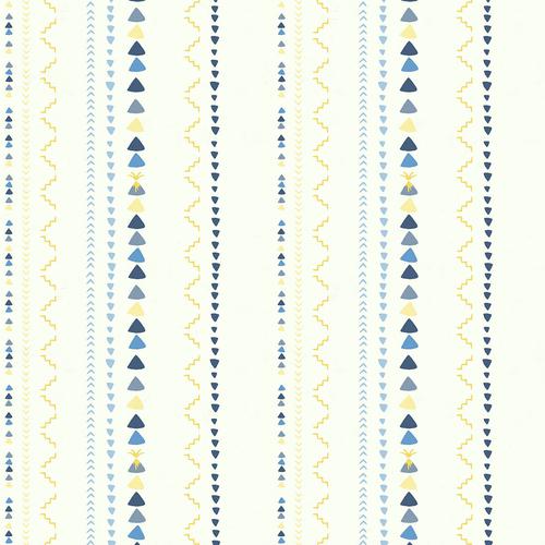 Seabrook Volcano Stripe Gold And Blue Wallpaper