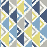 Seabrook Dino Peak Blue, Gray, And Gold Wallpaper