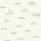 Seabrook Traffic Jam Blue And Gray Wallpaper
