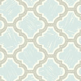 Seabrook Racetrack Ogee Gray And Powder Blue Wallpaper