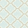 Seabrook Racetrack Ogee Gray And Powder Blue Wallpaper
