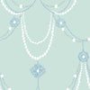 Seabrook Dressed Up Drape Teal And Periwinkle Wallpaper