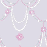 Seabrook Dressed Up Drape Lilac And Fuchsia Wallpaper