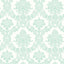 Seabrook Glitter Damask Teal And White Wallpaper