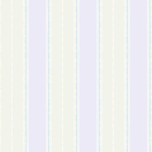 Seabrook Glitter Frills Stripe Lilac And Gray Wallpaper