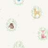 Seabrook Furry Friends Gold, Pink, And Brown Wallpaper