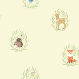 Seabrook Furry Friends Light Lemon Wallpaper
