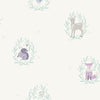 Seabrook Furry Friends Blue, Gray, And Purple Wallpaper