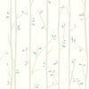 Seabrook Tree Top Gray, Lilac, And Sky Blue Wallpaper