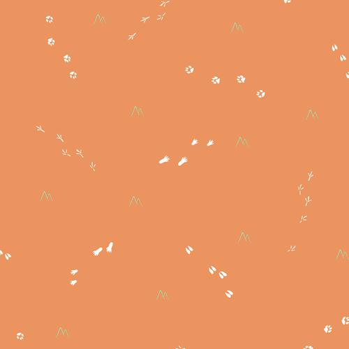 Seabrook Follow The Leader Orange And White Wallpaper