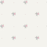Seabrook Little Posy Gray And Bubblegum Wallpaper