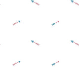 Seabrook Hearts And Darts Cerulean And Crimson Wallpaper