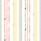 Seabrook Outside The Lines Bubblegum And Gold Wallpaper
