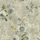 Seabrook Charleston Floral Dusty Blue Wallpaper