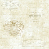 Seabrook Charleston Labels Soft Neutral Wallpaper