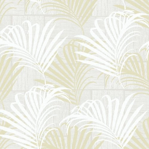 Seabrook Hollywood Palm Golden Gray Wallpaper
