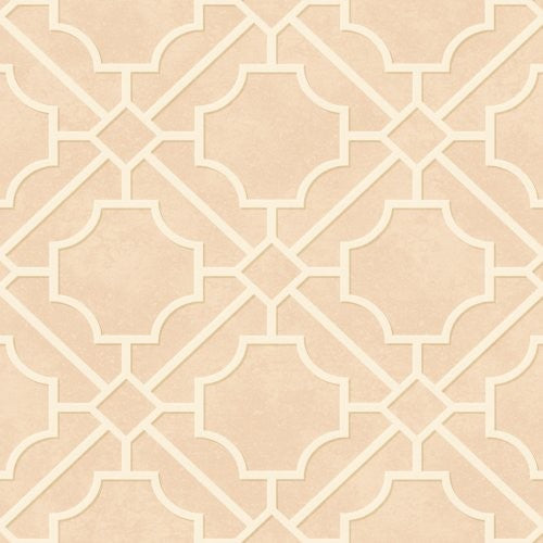 Seabrook Hollywood Tile Perfectly Pink Wallpaper