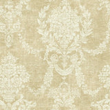 Seabrook Boston Damask Warm Sand Wallpaper