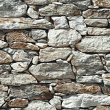 Seabrook New York Fieldstone Cinder Wallpaper