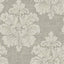 Seabrook New York Damask Soft Gray Wallpaper