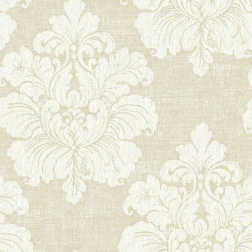 Seabrook New York Damask Sand Wallpaper