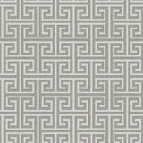 Seabrook New York Greek Key Charcoal Wallpaper