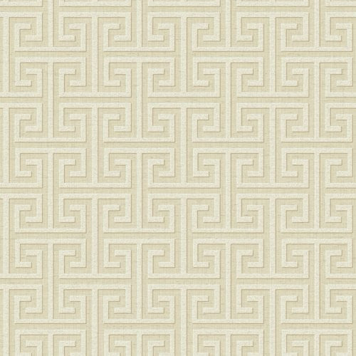 Seabrook New York Greek Key Gold Wallpaper