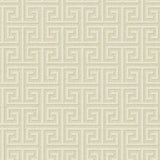 Seabrook New York Greek Key Gold Wallpaper