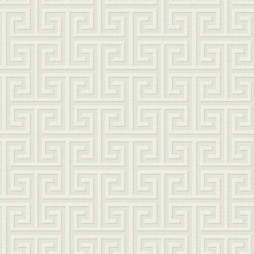 Seabrook New York Greek Key Light Gold Wallpaper