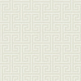 Seabrook New York Greek Key Light Gold Wallpaper