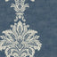 Seabrook Hollywood Damask Navy Wallpaper
