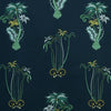 Clarke & Clarke Jungle Palms Navy Fabric