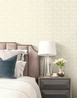 Seabrook Gold Diamond Geometric Metallic Gold Wallpaper