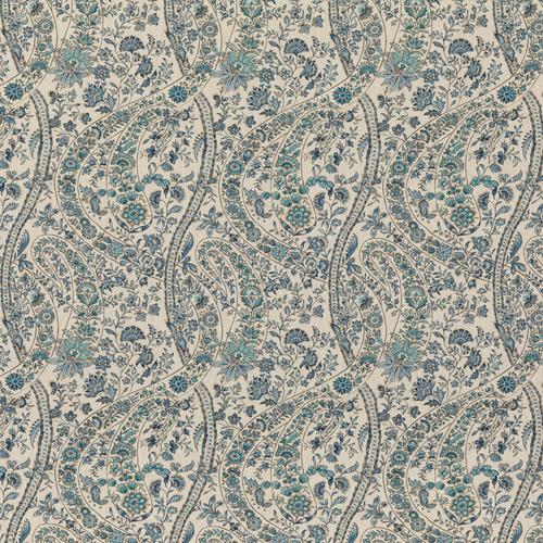 G P & J Baker BUKHARA PAISLEY BLUE Fabric