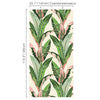 Jf Fabrics 5421 Green/Pink (44) Mural