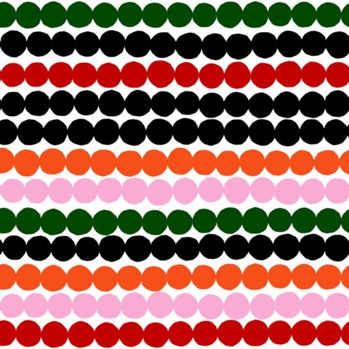 Marimekko Rsymatto Scarlet, Bubblegum, And Ebony Wallpaper