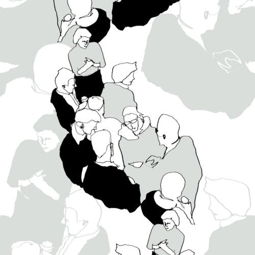 Marimekko Ystvt Gray And Eggshell Wallpaper