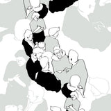 Marimekko Ystvt Gray And Eggshell Wallpaper