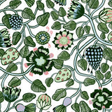 Marimekko Pieni Tiara Emerald, Jade, And Light Blue Wallpaper